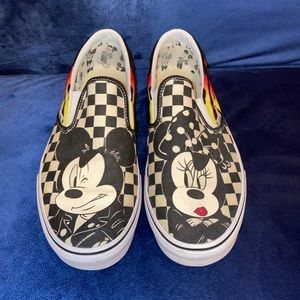 Men’s vans Minnie and Mickey slip on